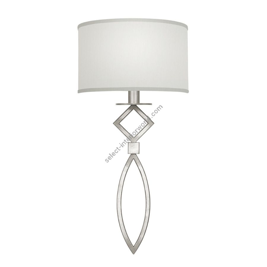 Silver Leaf / White Fabric Shades - 887950-41