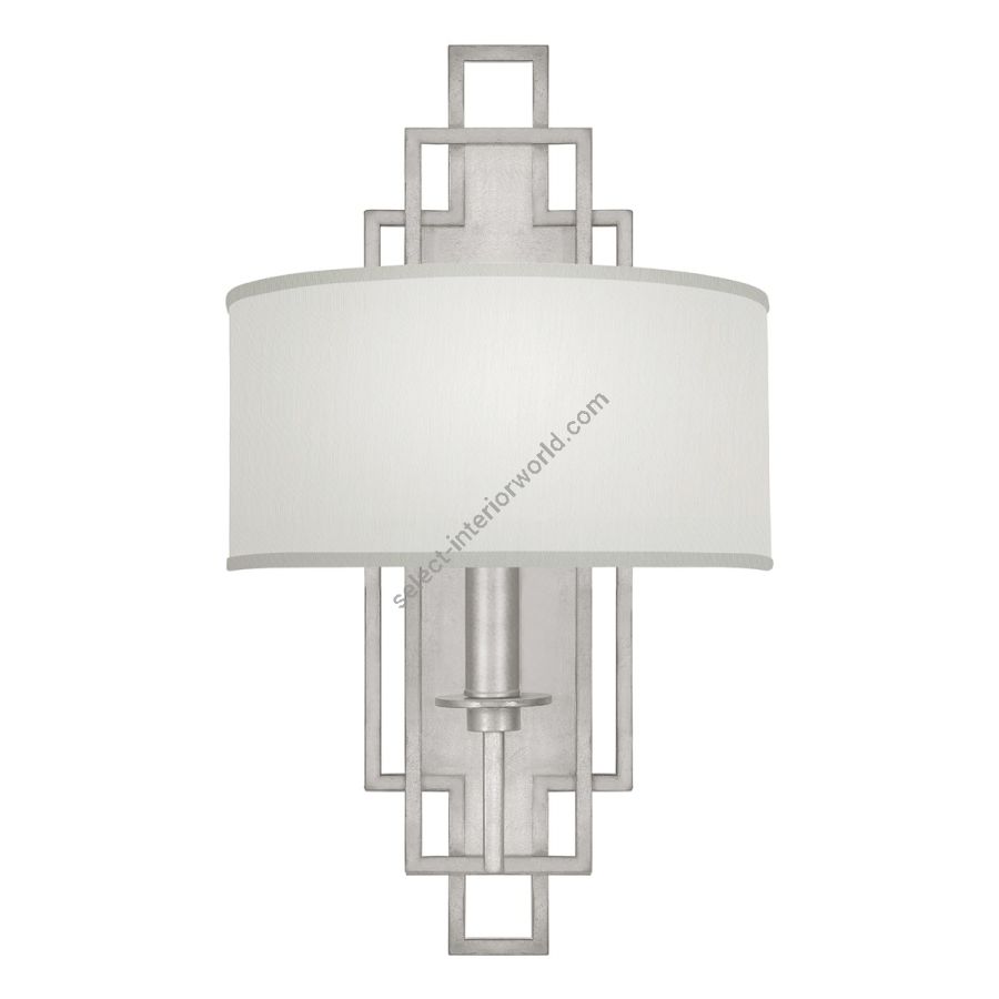 Silver Leaf / White Fabric Shades - 889350-41