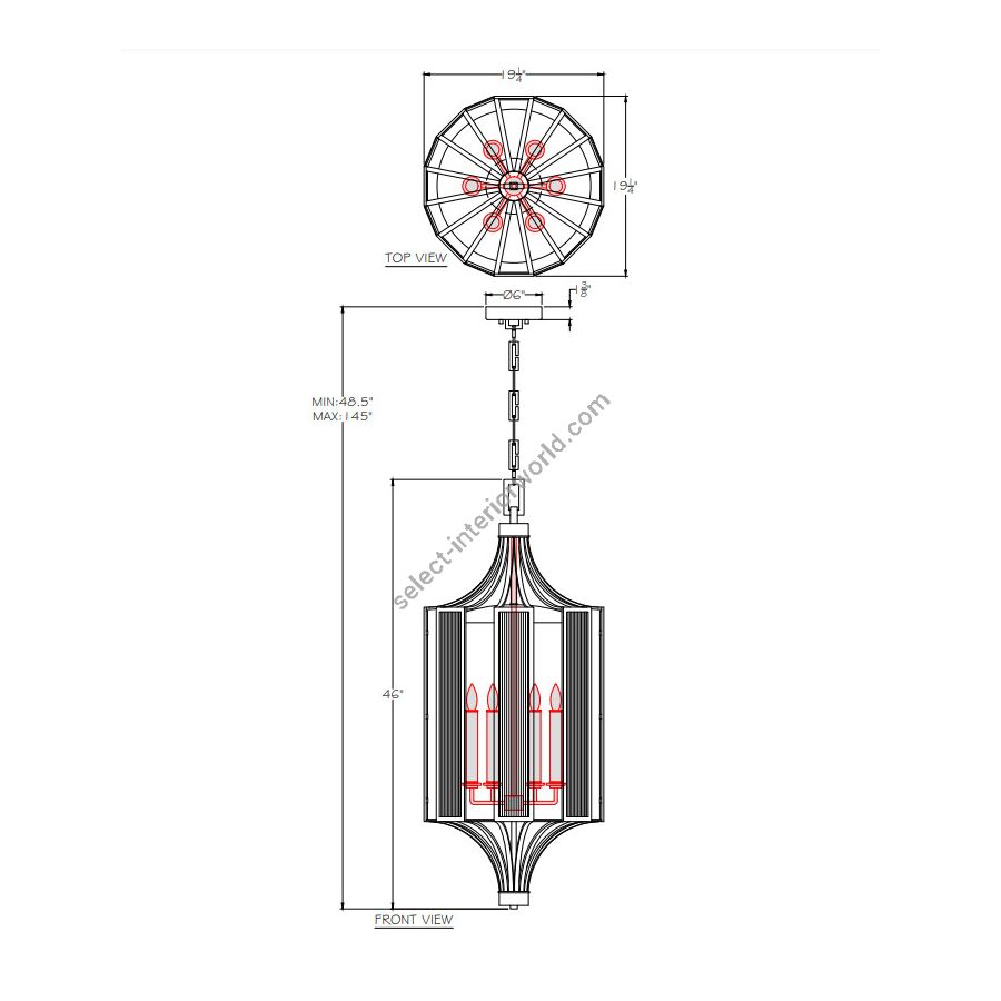 Bristol 19.25″ Lantern - 899582