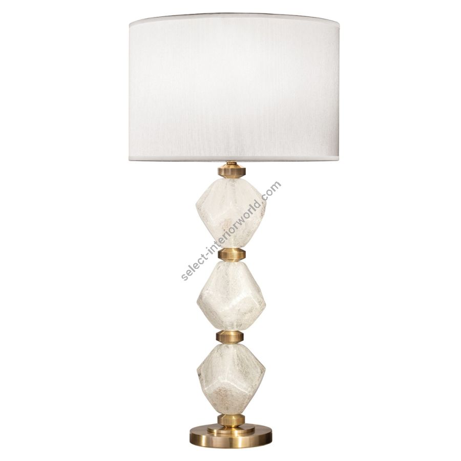 Clear Quartz Glass / White Fabric Shade - 900010-86