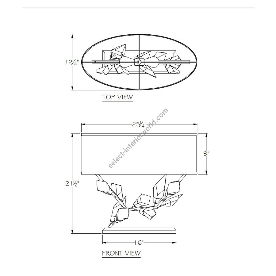 Foret 21.5" Left Side Table Lamp 908510-1