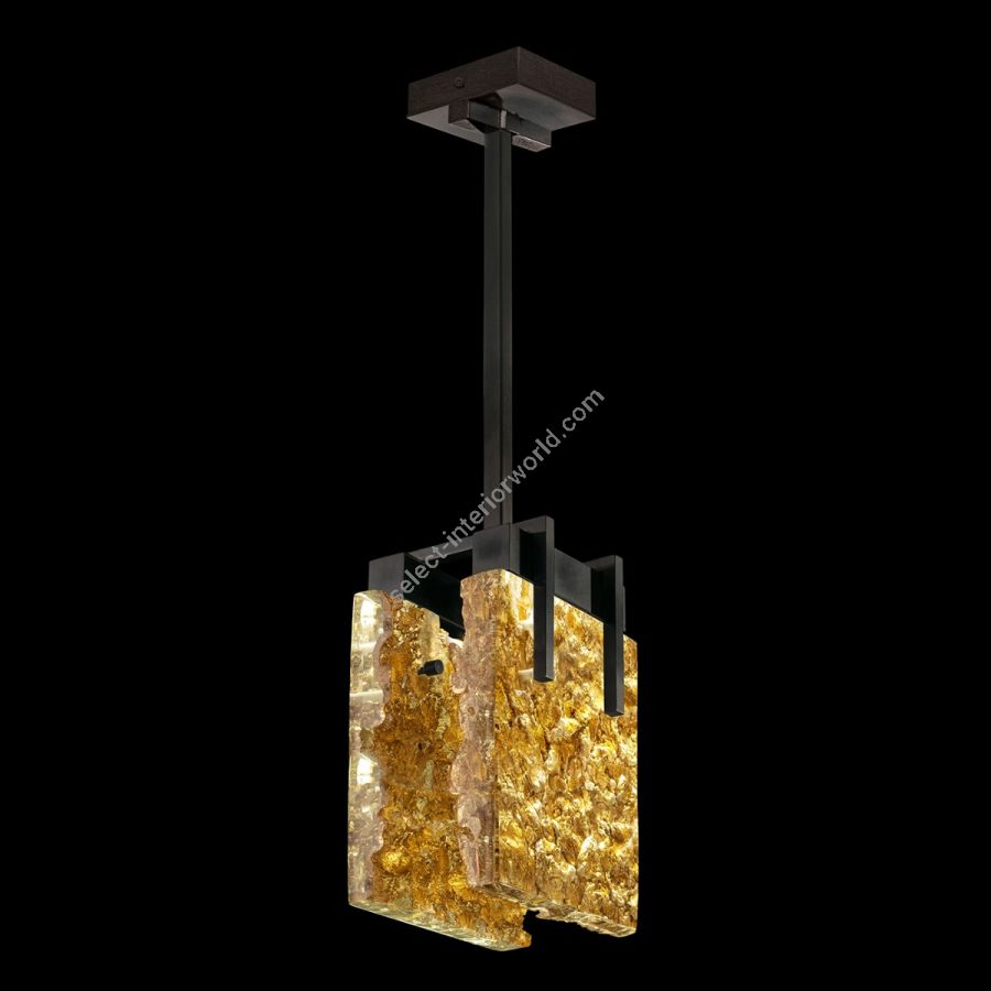 Black / Gold Leaf Glass - 930240-12