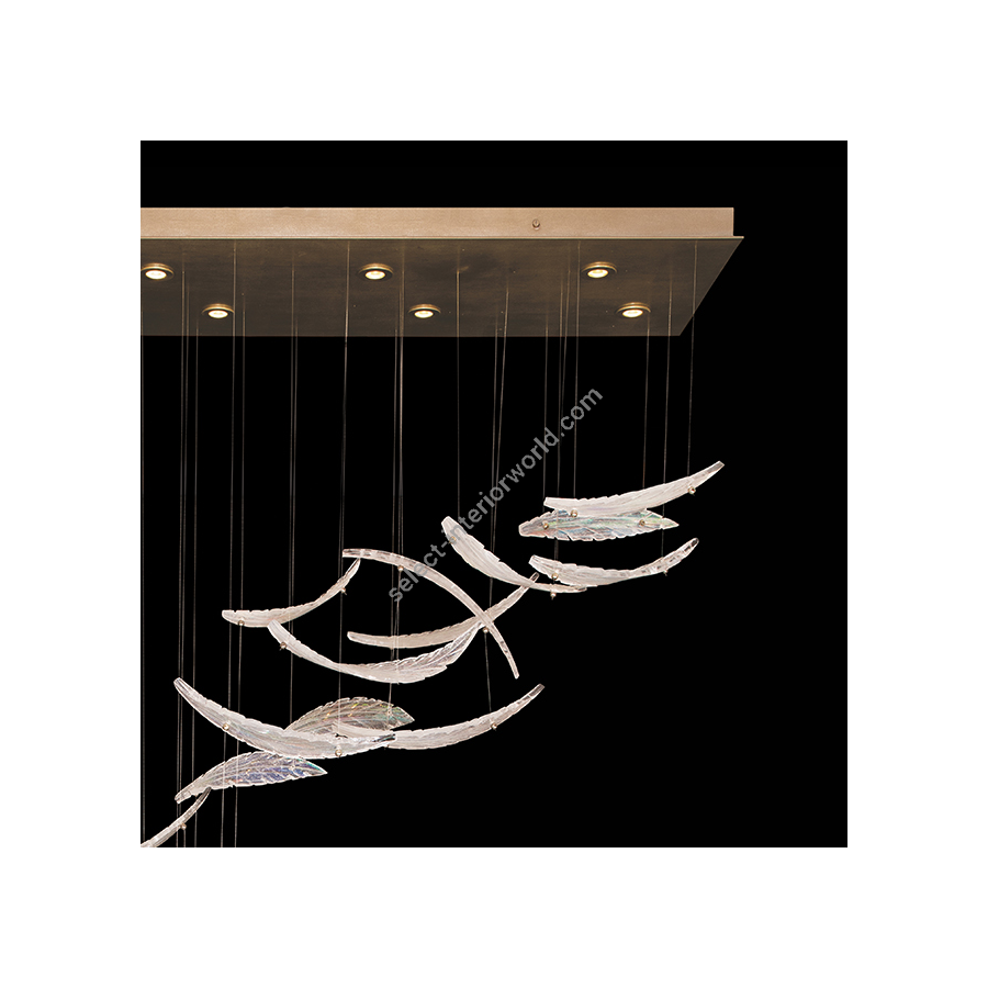 Elevate 54″ 894840-211 Gold / Dichroic “Plumes”