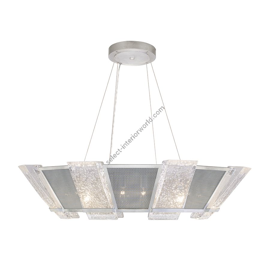 Silver leaf finish with metal mesh