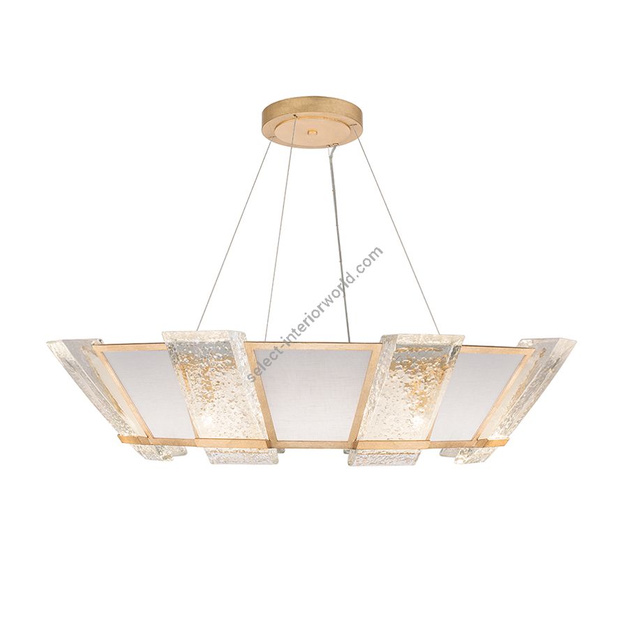 Gold leaf finish with textured linen