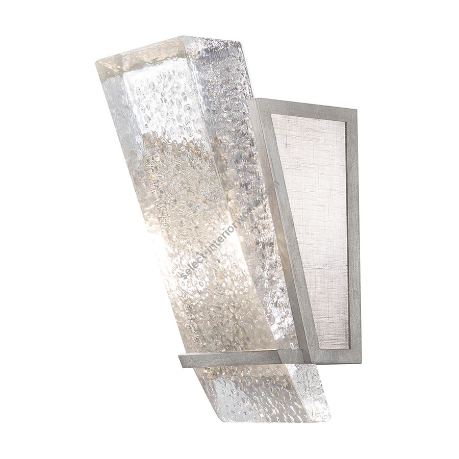 Silver leaf finish with textured linen