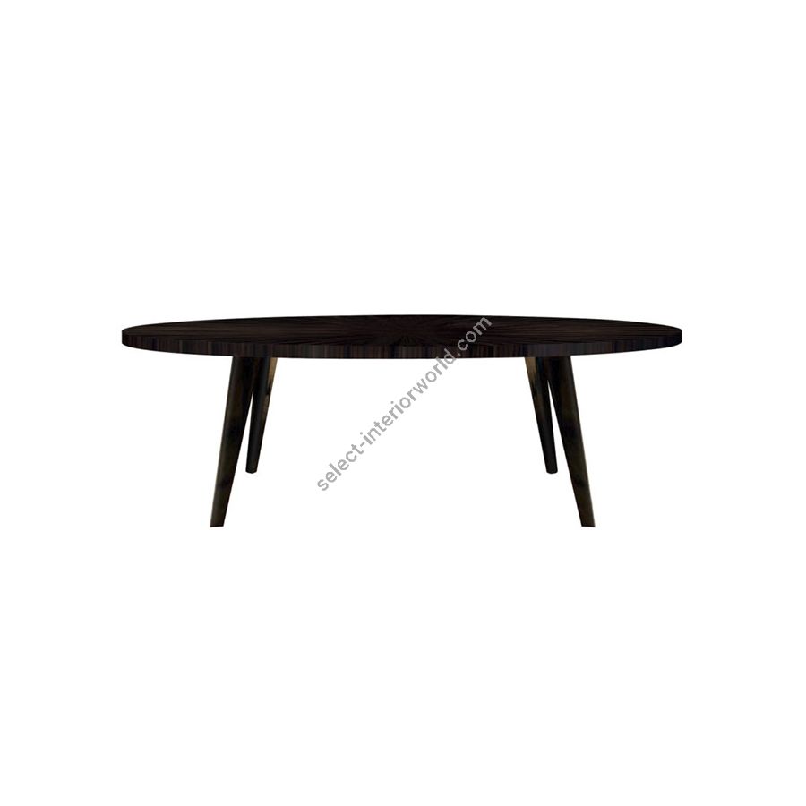 Dining table / Gloss Makassar Ebony (DOM100) top / Black gloss lacquered legs