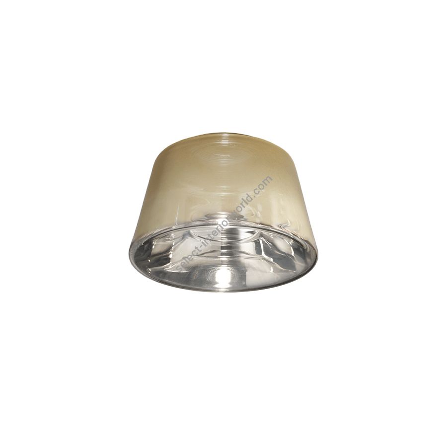 Ceiling spotlight / Gold shaded glass colour