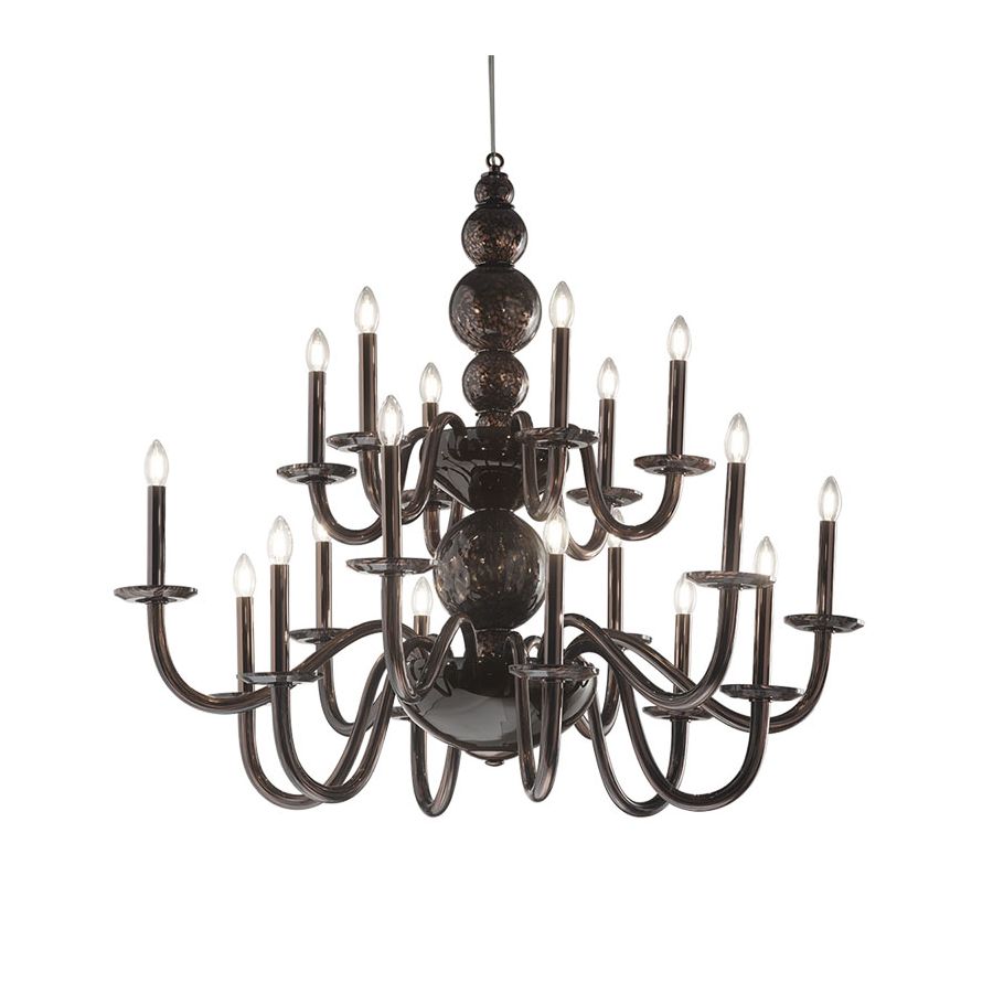 Chandelier / Gold Nickel finish / Avventurina glass colour