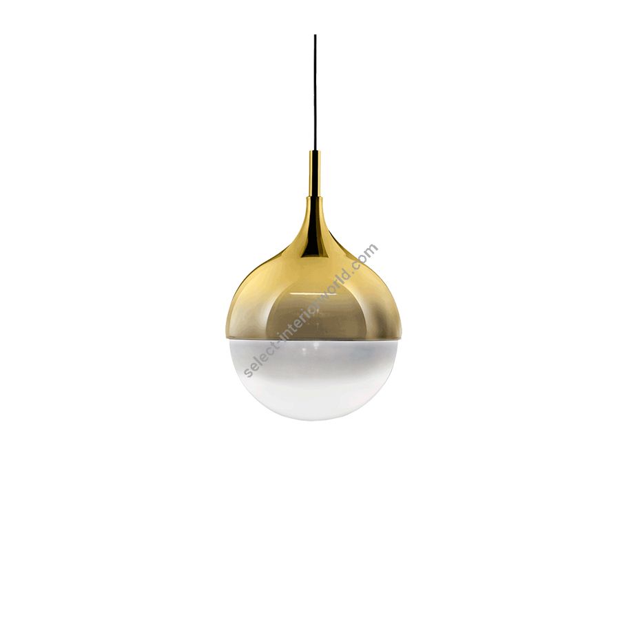 Pendant lamp / Finish: Light Gold metal with Gold shaded glass
