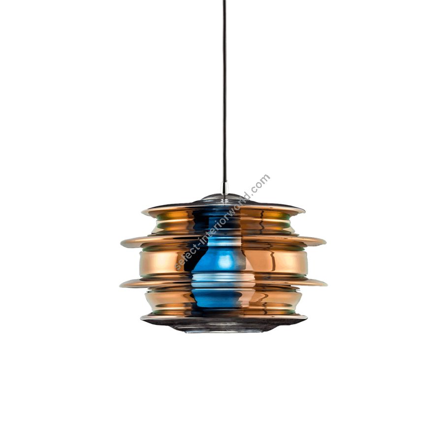 Pendant lamp / Metallic copper glass