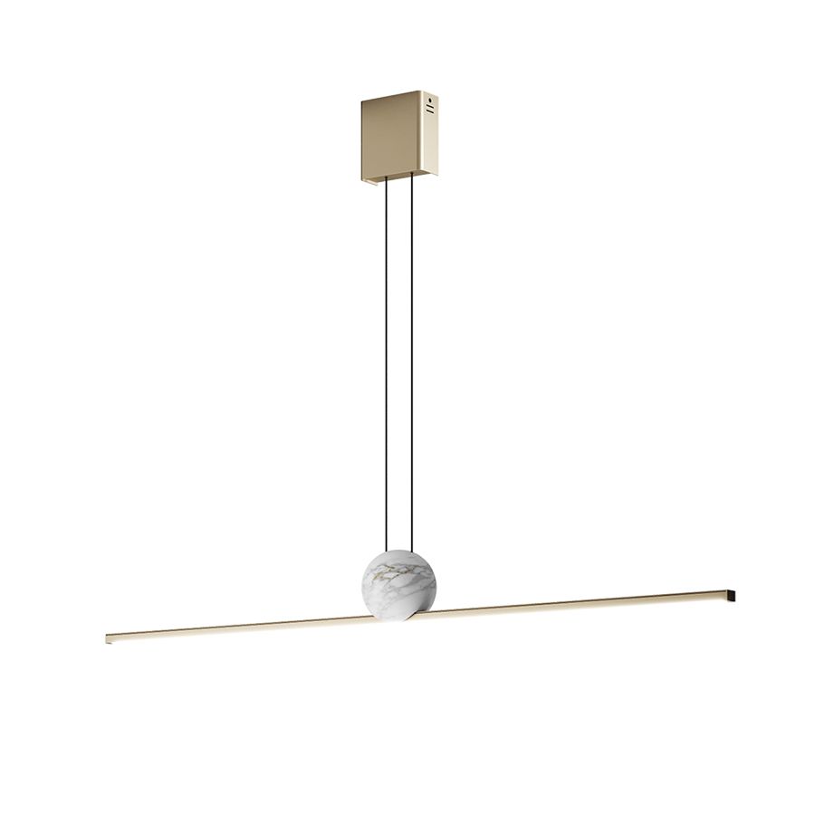 Suspension lamp / Matt champagne finish