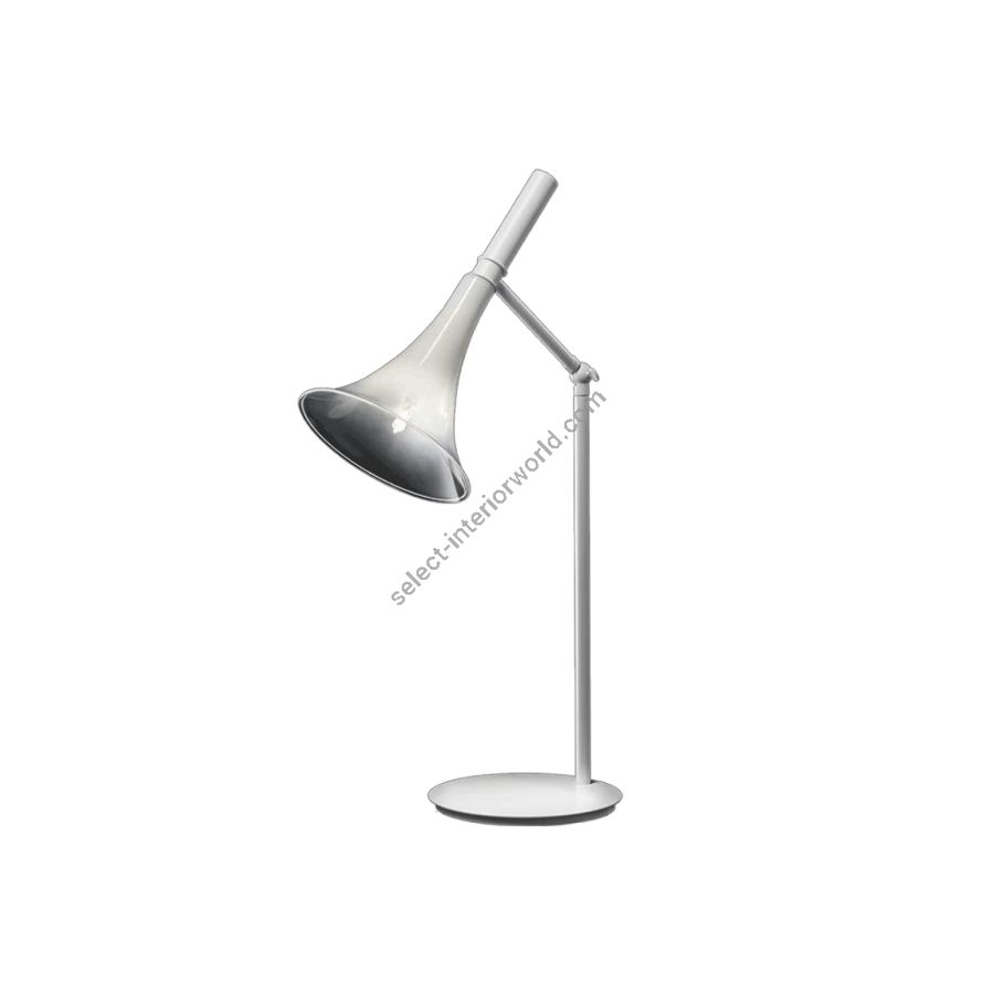 Table lamp / White finish / Faded White glass