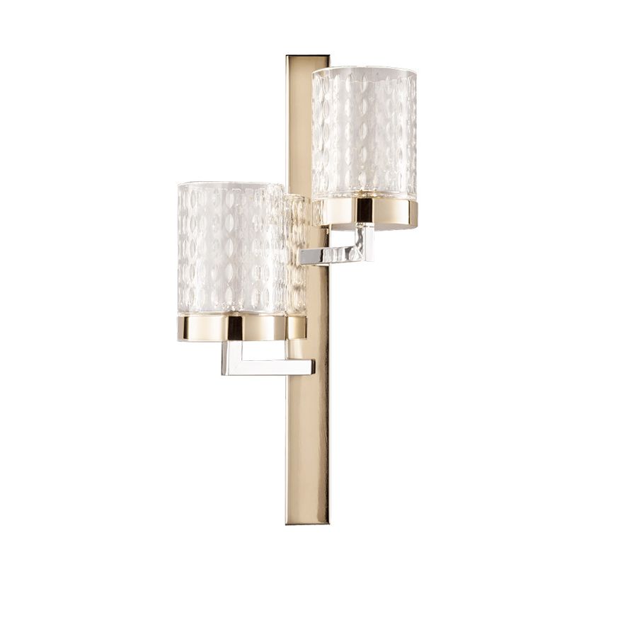 Wall led lamp / Light Gold - Chrome finish / Transparent glass