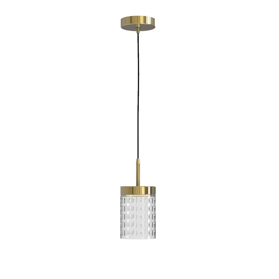 Pendant lamp / Light Gold finish / Transparent glass