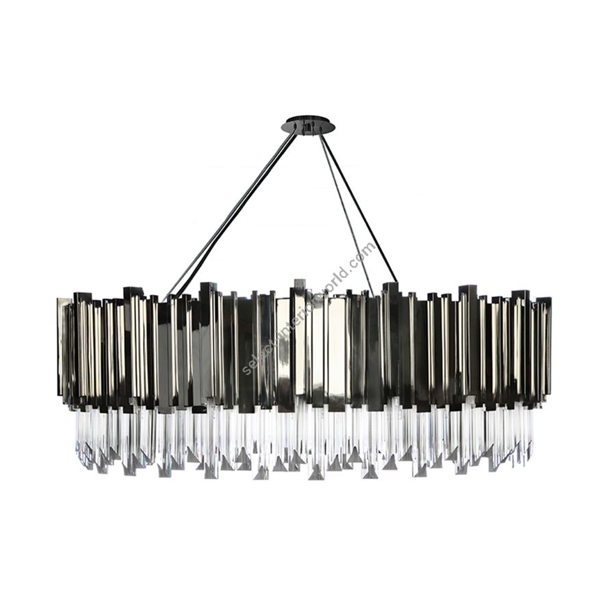 Brushed nickel finish (cm.: 240 x 100 x 100 / inch.: 94.48" x 39.37" x 39.37")