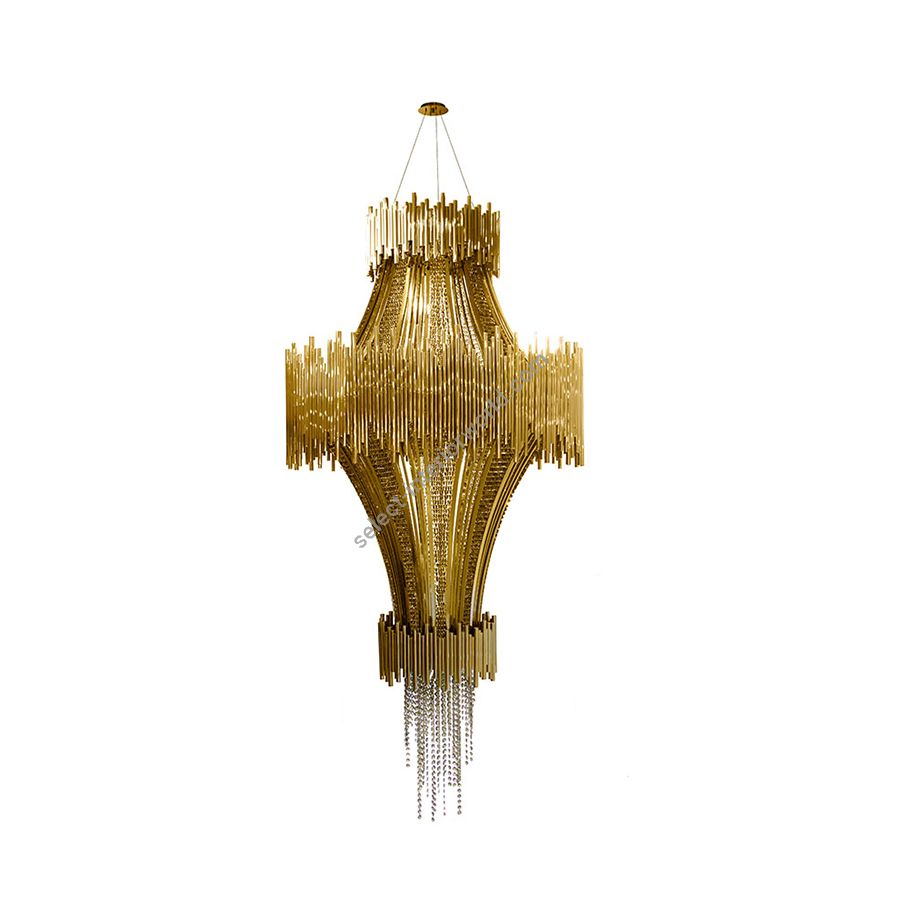 Gold plated finish & Gold antique colour crystal Swarovski