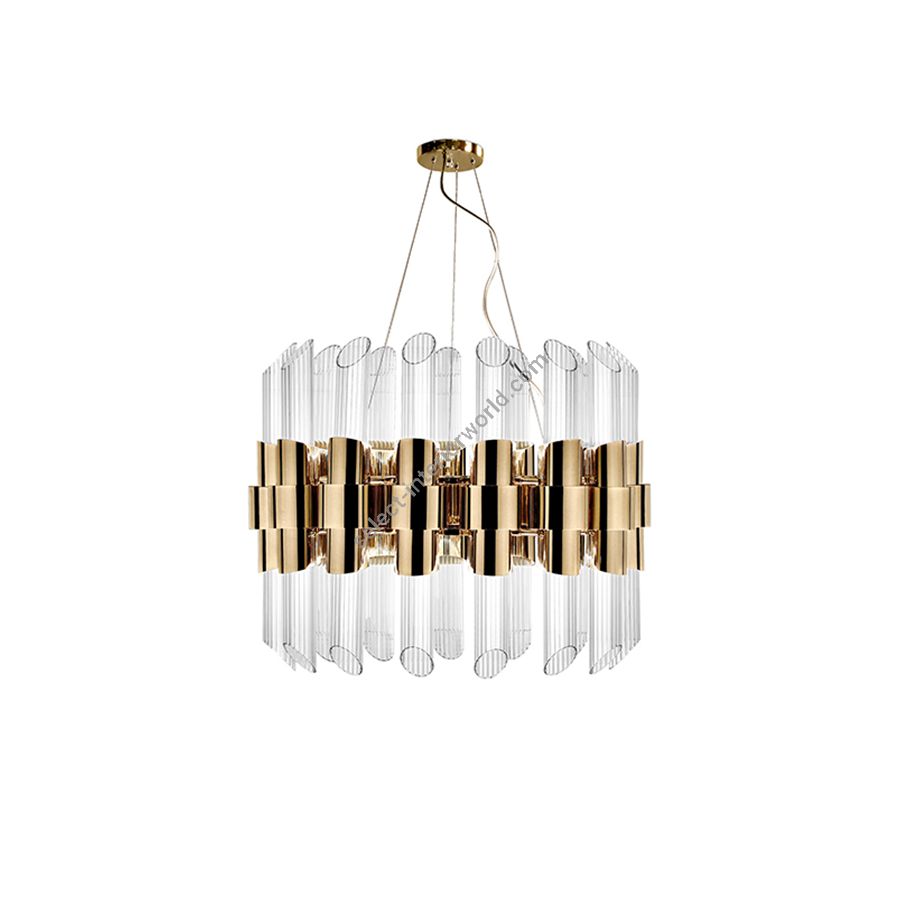 Gold plated finish (cm.: 259 x 100 x 100 / inch.: 101.97" x 39.37" x 39.37")