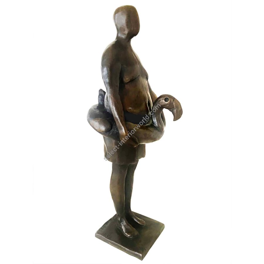 Bronze, light golden brown patina