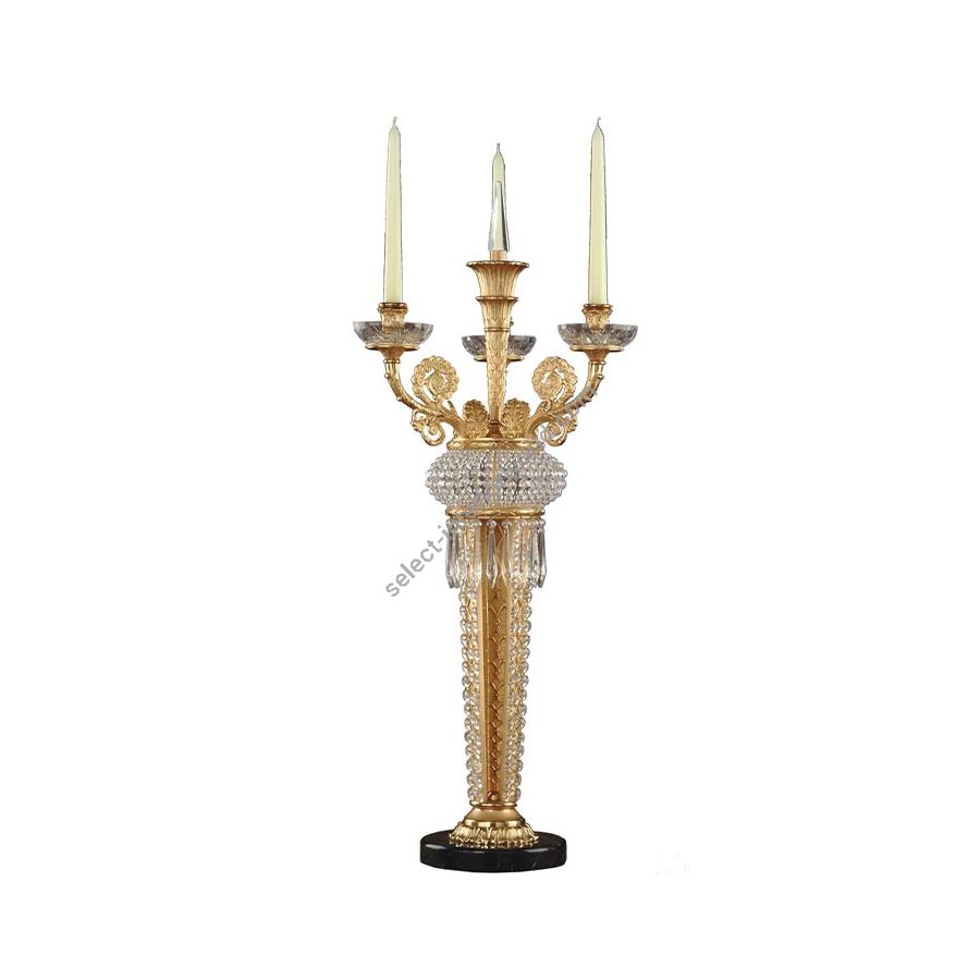 Candlestick / Antique Gold Plated finish