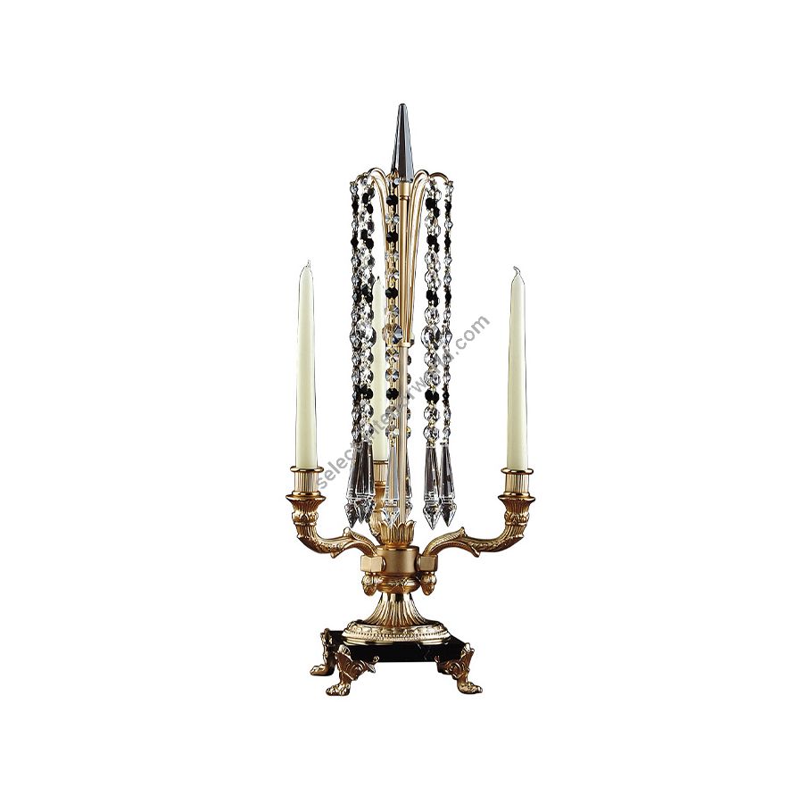 Candlestick / Antique Gold Plated finish