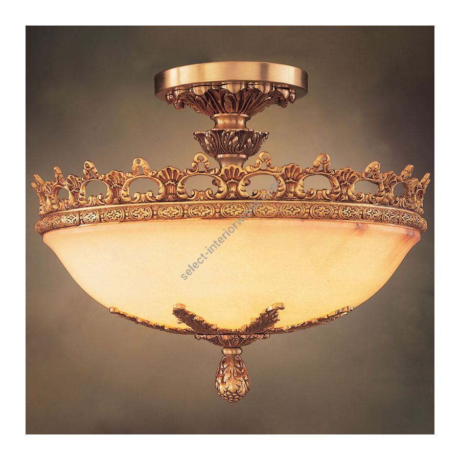 French Gold finish / White Alabaster