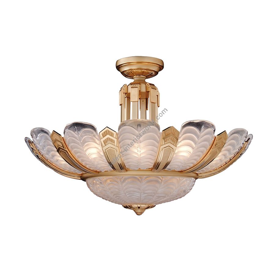 Wall bracket / French Gold finish / White glass