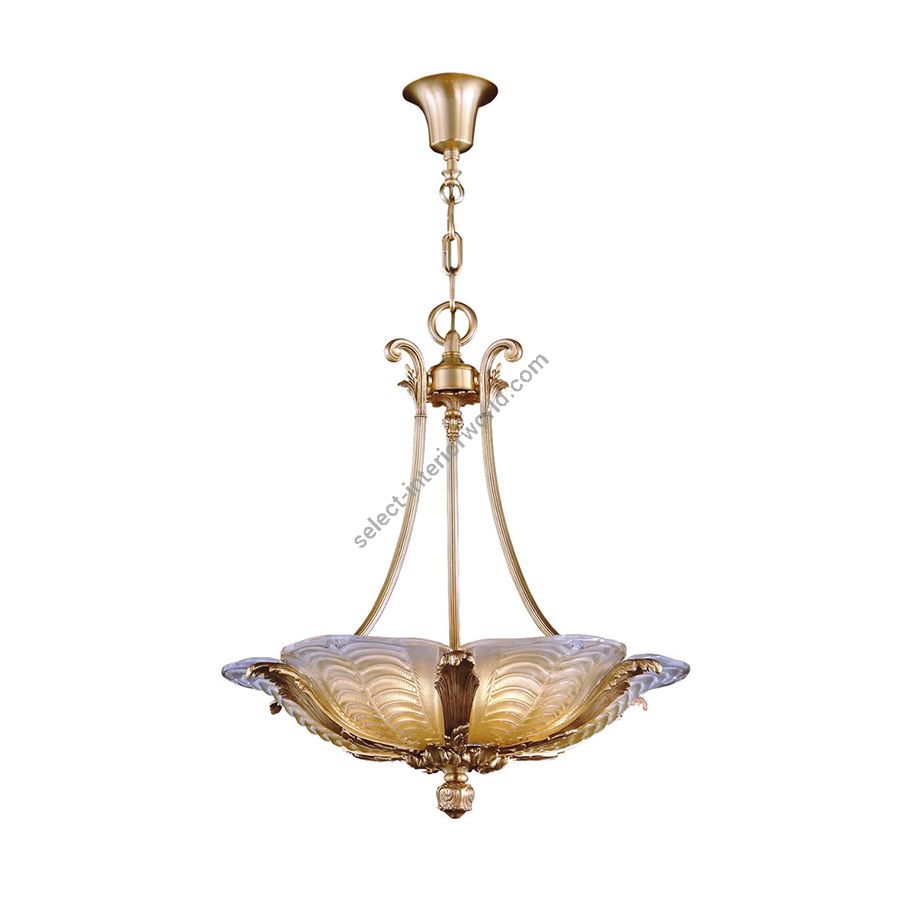 Pendant lamp / French Gold finish / Gold Glass