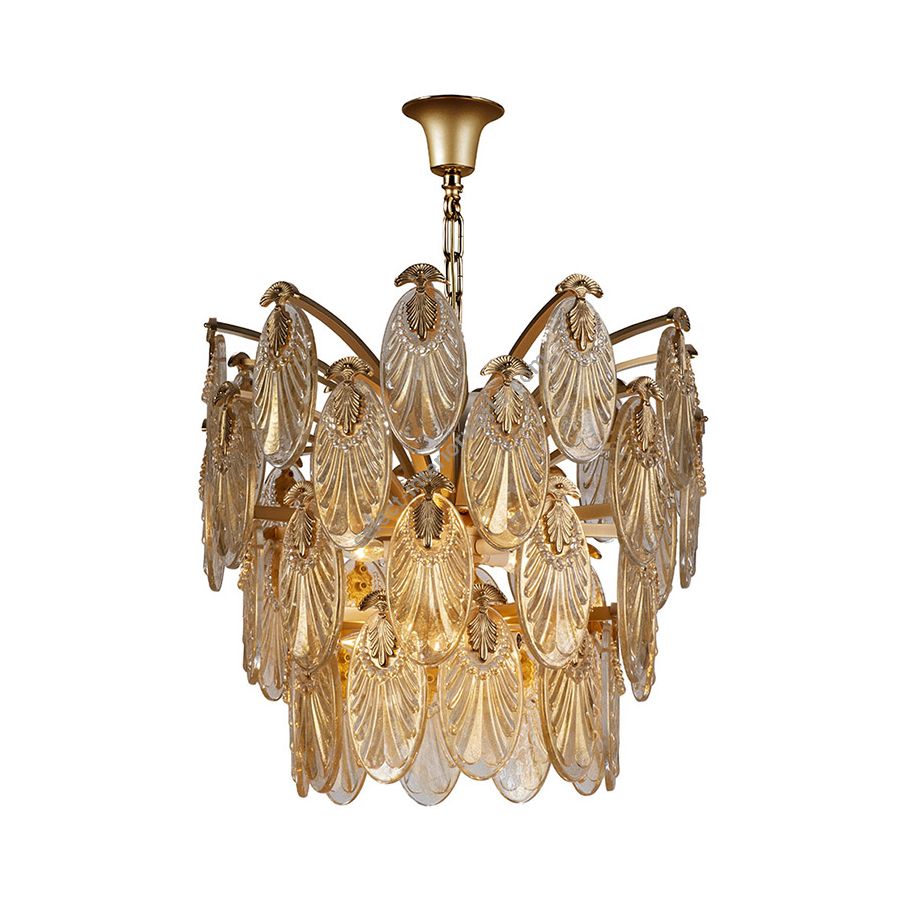 Chandelier / Polished brass finish