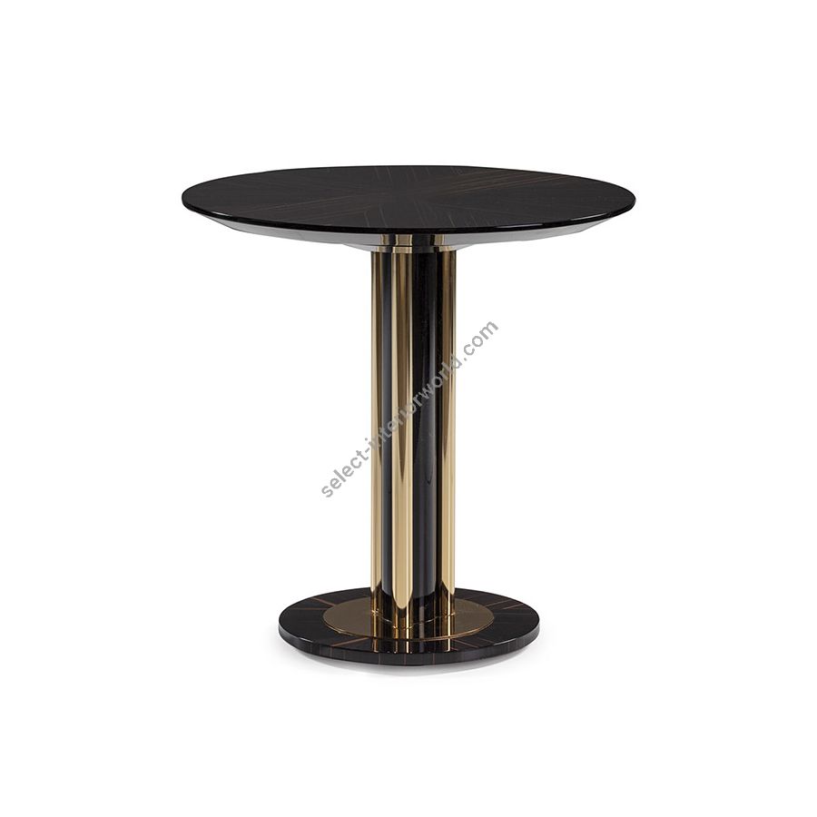 Side table / High Gloss Makassar / Polished Brass finish