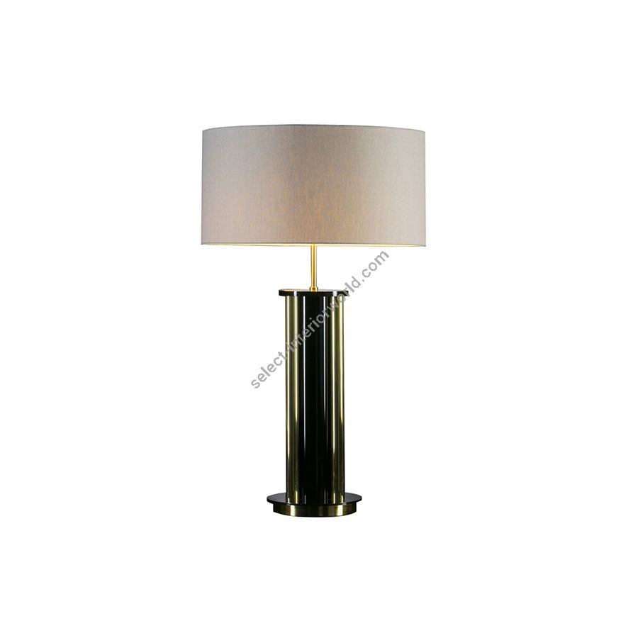 Table lamp / Polished Brass finish / Plain lampshade