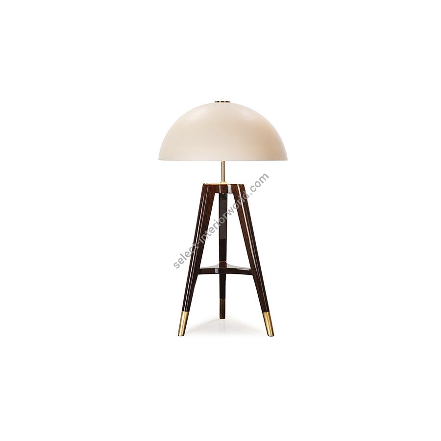 Table lamp / Polished Brass and Walnut finishes