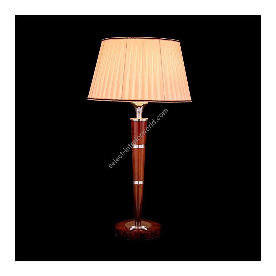 With white pleated lamp shade