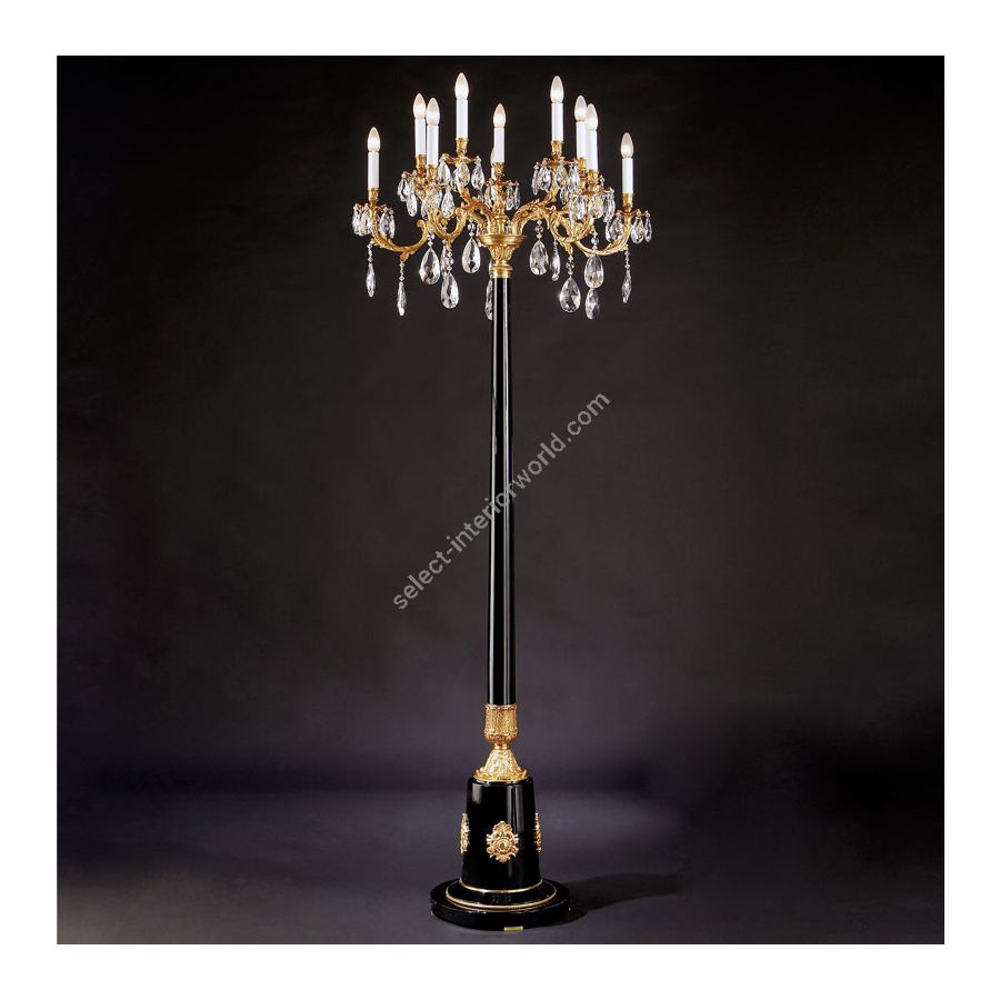French Gold with Polished Black finish / With Scholer crystal