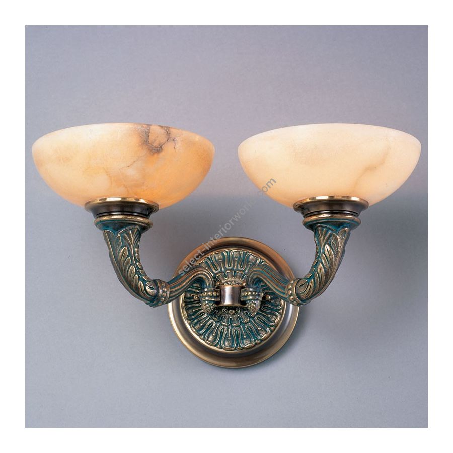 Antique Brass Green Patina finish