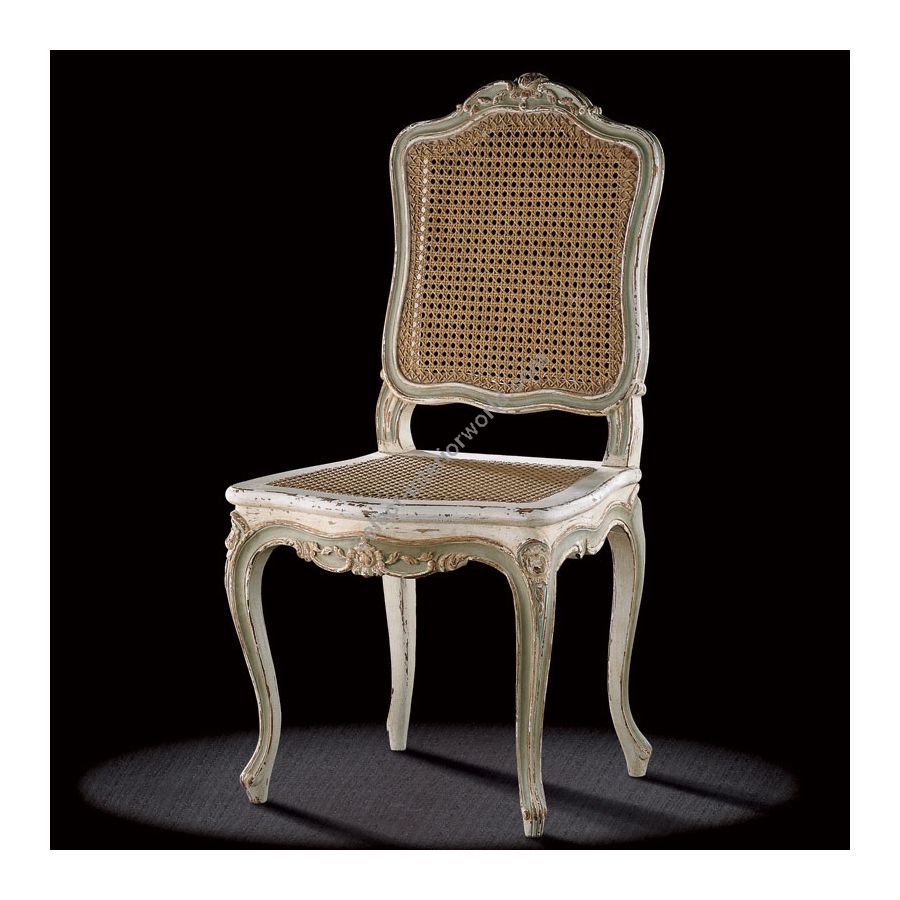 Antique White Light Green Rechampi finish