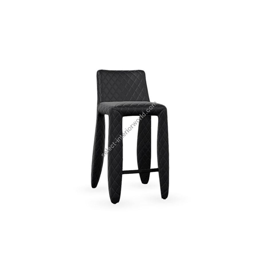 Barstool / Black (Abbracci) upholstery / Size (HxWxD) cm.: 93 x 41 x 51 / inch.: 36.61" x 16.1" x 20.1"