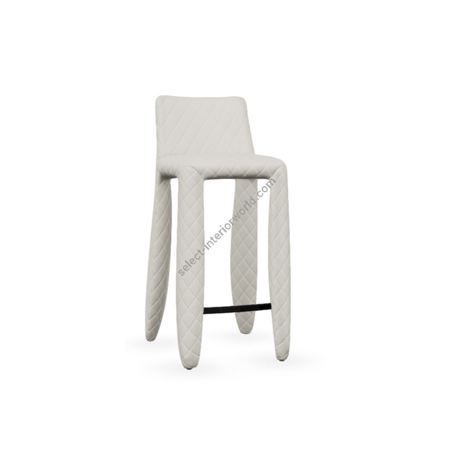 Barstool / Off-White (Macchedil Grezzo) upholstery / Size (HxWxD) cm.: 103 x 41 x 51 / inch.: 40.55" x 16.1" x 20.1"