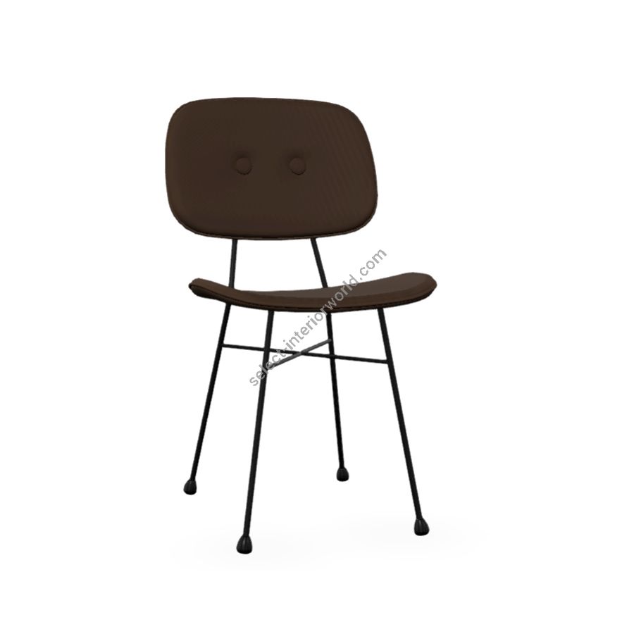 Chair / Black finish / Powder (Calligraphy Bird Jacquard) upholstery