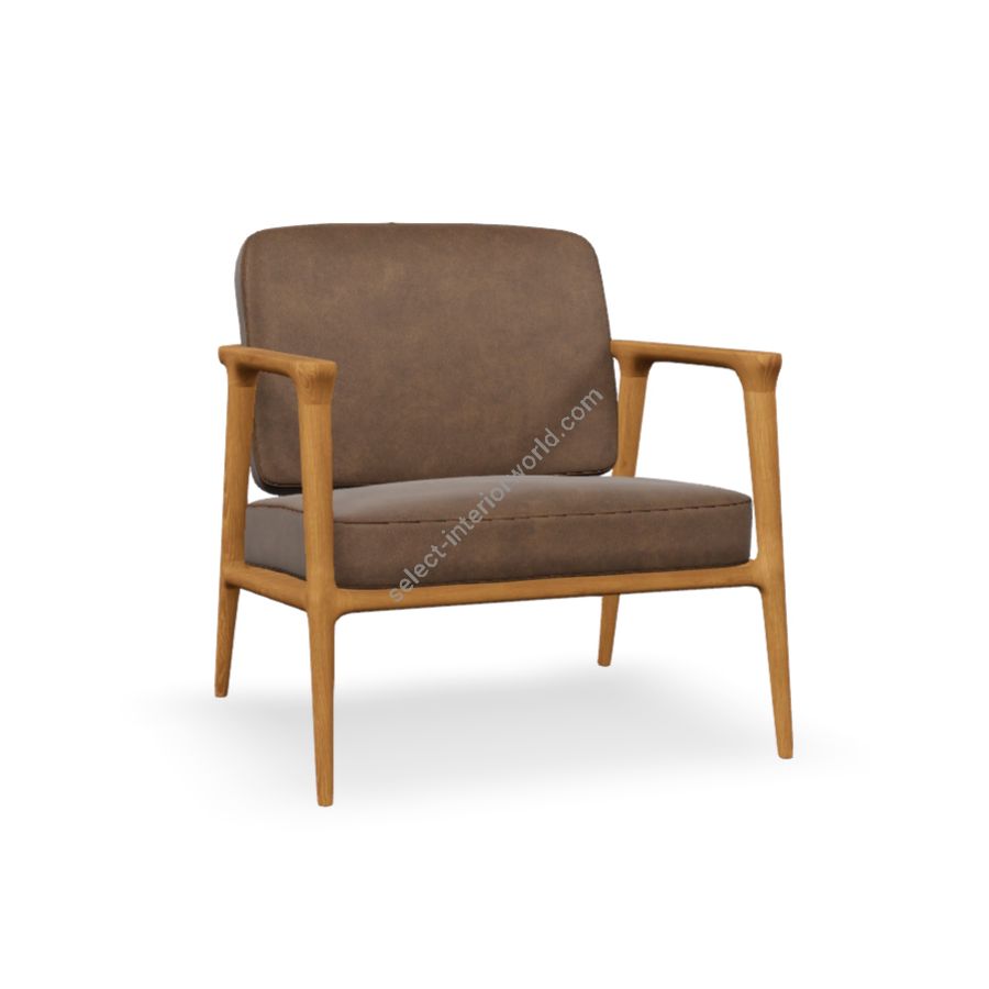 Lounge chair / Oak Natural Oil finish / Taupe (Abbracci) upholstery