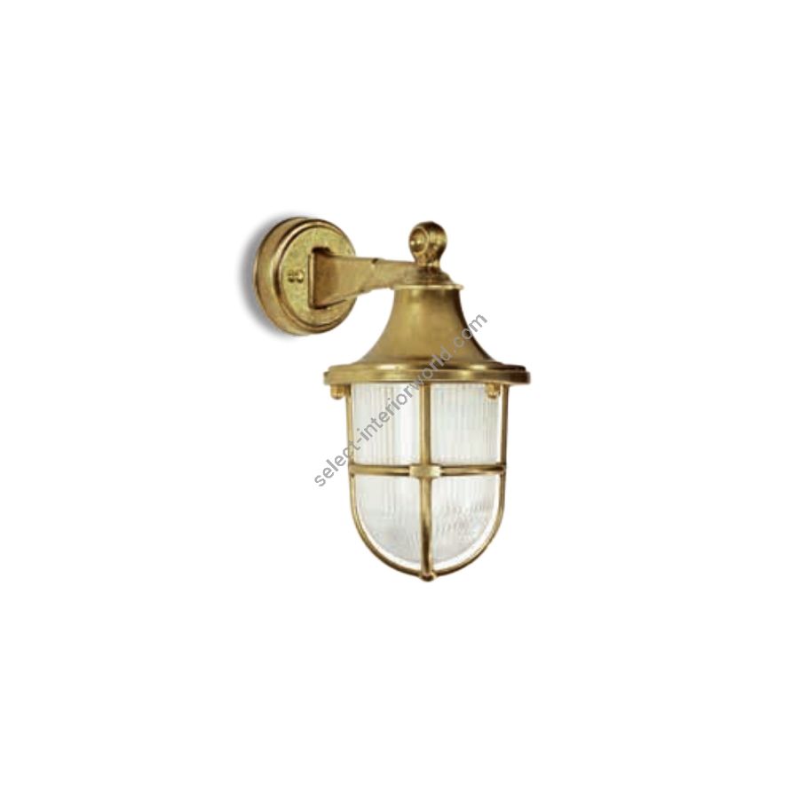 Outdoor wall lamp / Natural brass finish