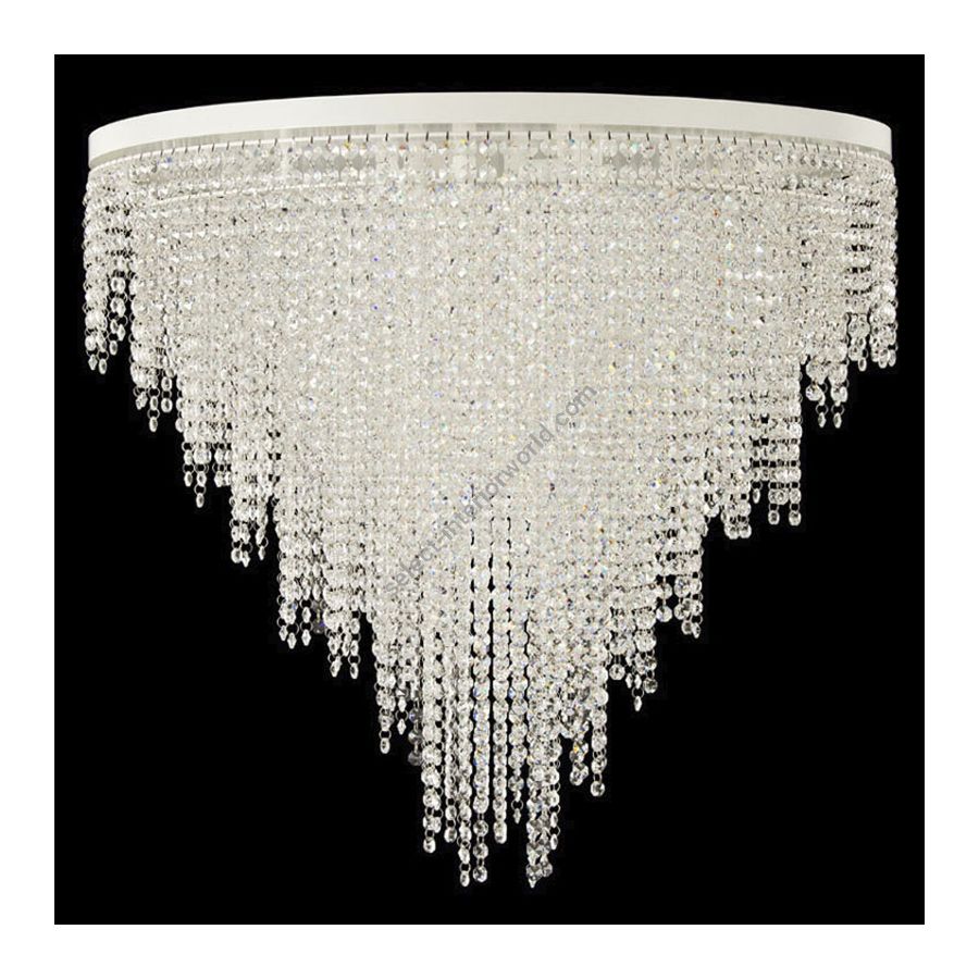 White Finish / Cut Crystals / 12 lights (cm.: 75 x 80 x 80 / inch.: 29.52" x 31.49" x 31.49")