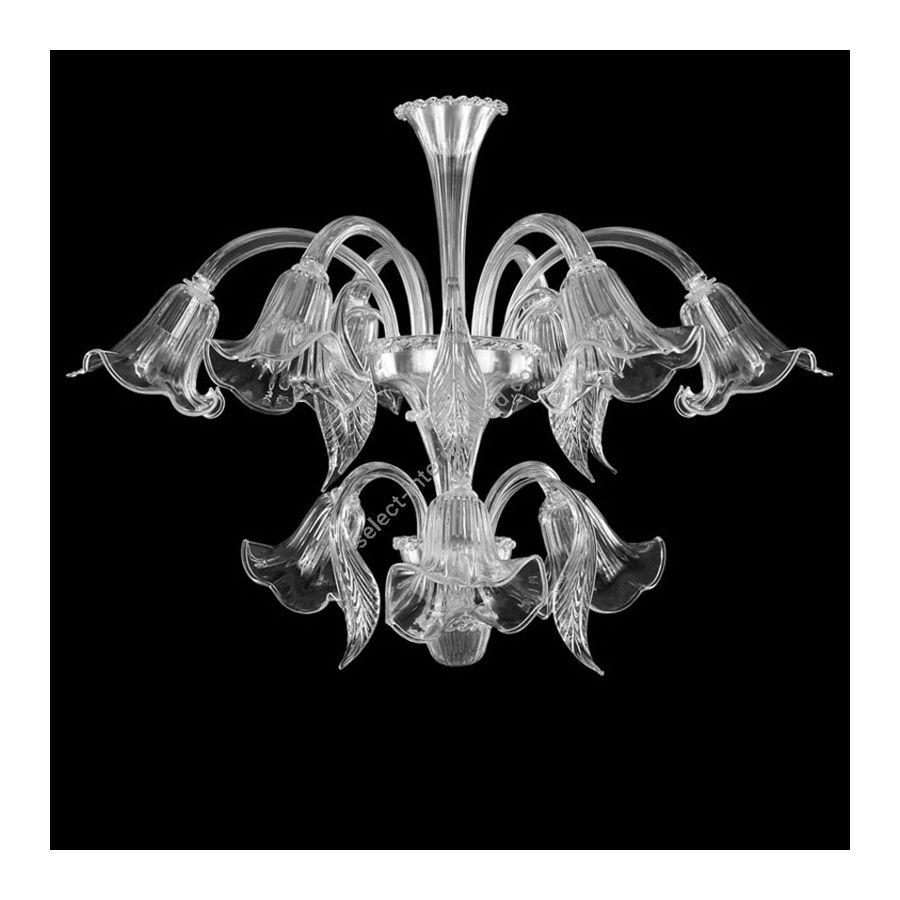 Clear Glass / 9 lights (cm.: 70 x 95 x 95 / inch.: 27.55" x 37.40" x 37.40")