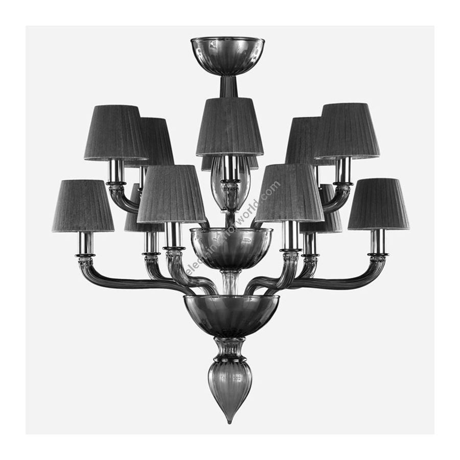 Graphite Glass / Dark Gray Lampshades