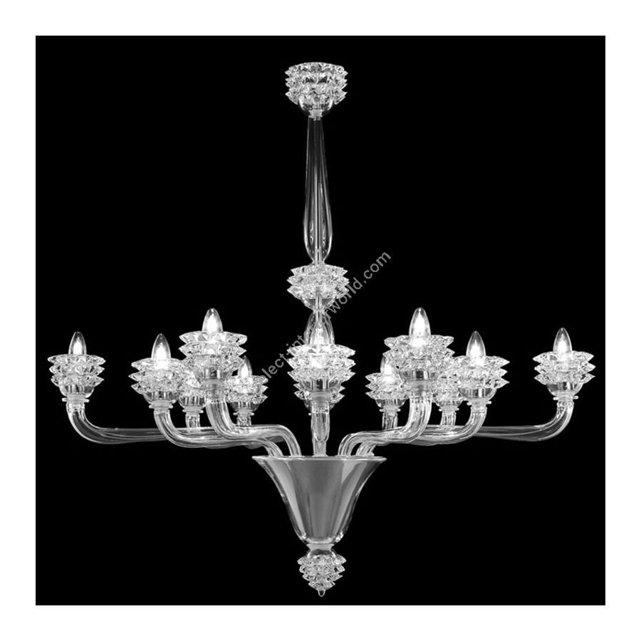 Clear Glass / 12 lights (cm.: 105 x 105 x 105 / inch.: 41.33" x 41.33" x 41.33")