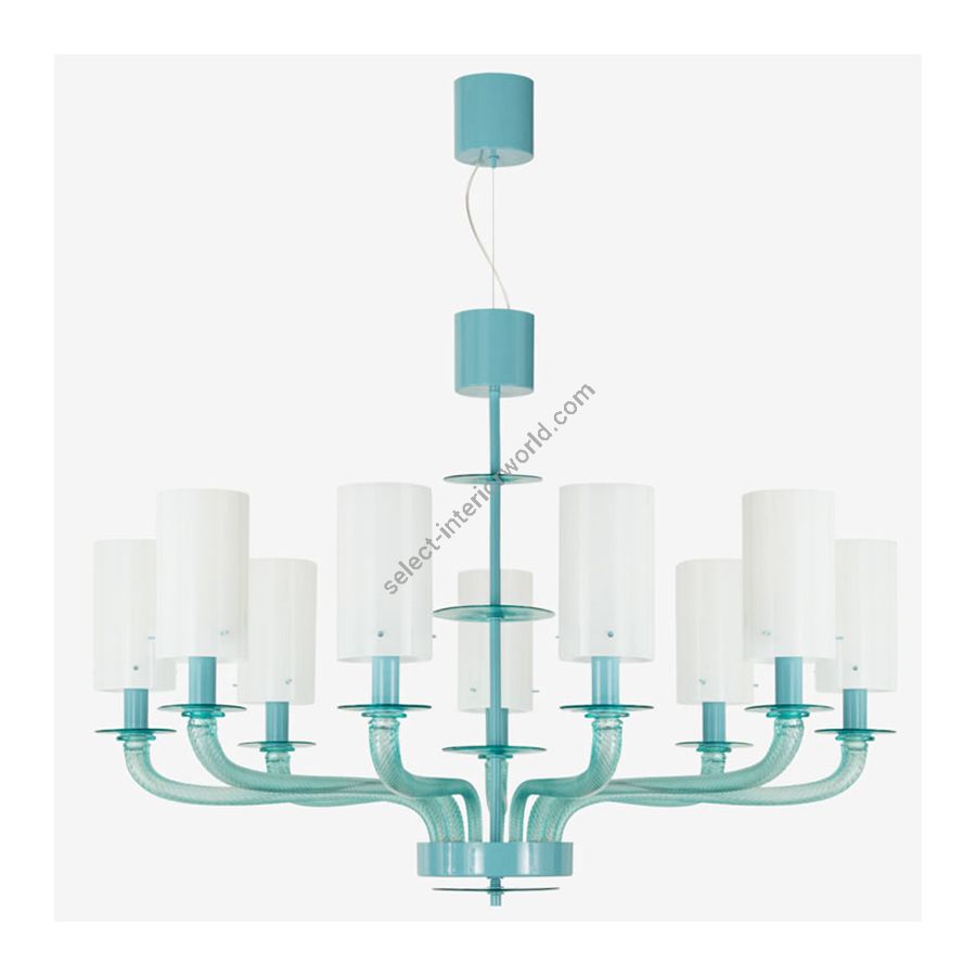 Green Glass Color / 9 lights (cm.: 70 x 100 x 100 / inch.: 27.56" x 39.37" x 39.37")