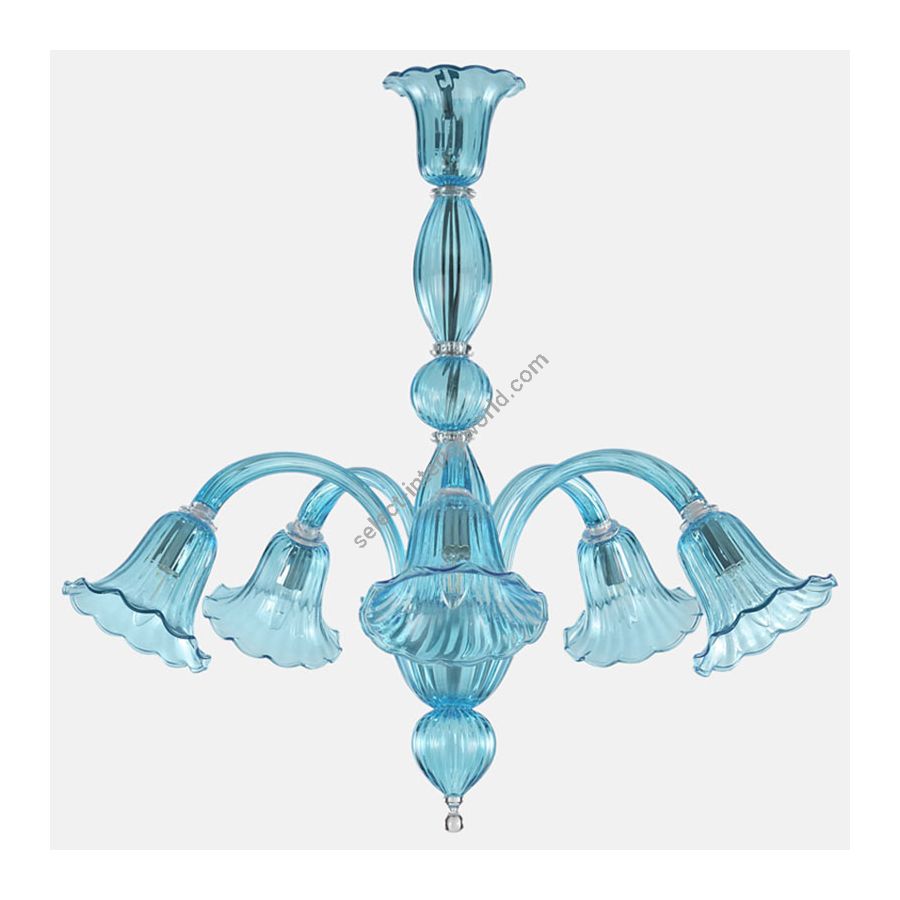 Sky Blue Glass / 5 lights