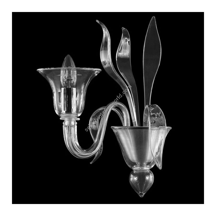 Clear Glass / 1 light (cm.: 40 x 25 x 40 / inch.: 15.75" x 9.84" x 15.75")