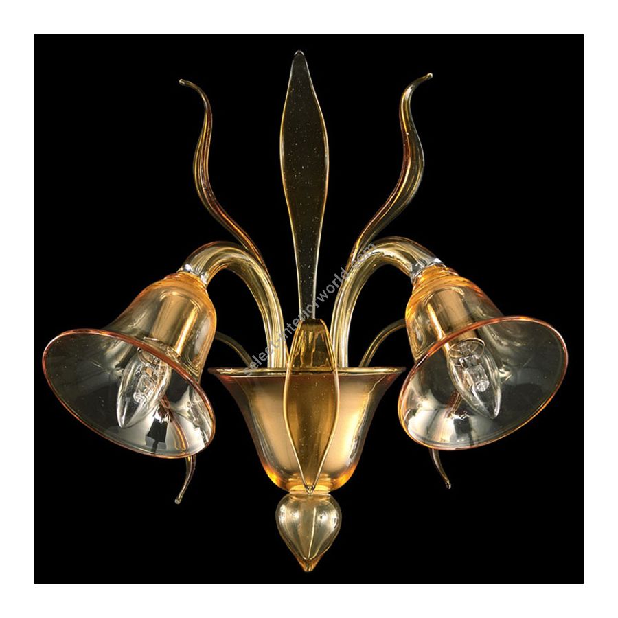 Acacia Glass / 2 lights (cm.: 40 x 40 x 40 / inch.: 15.7" x 15.7" x 15.7")