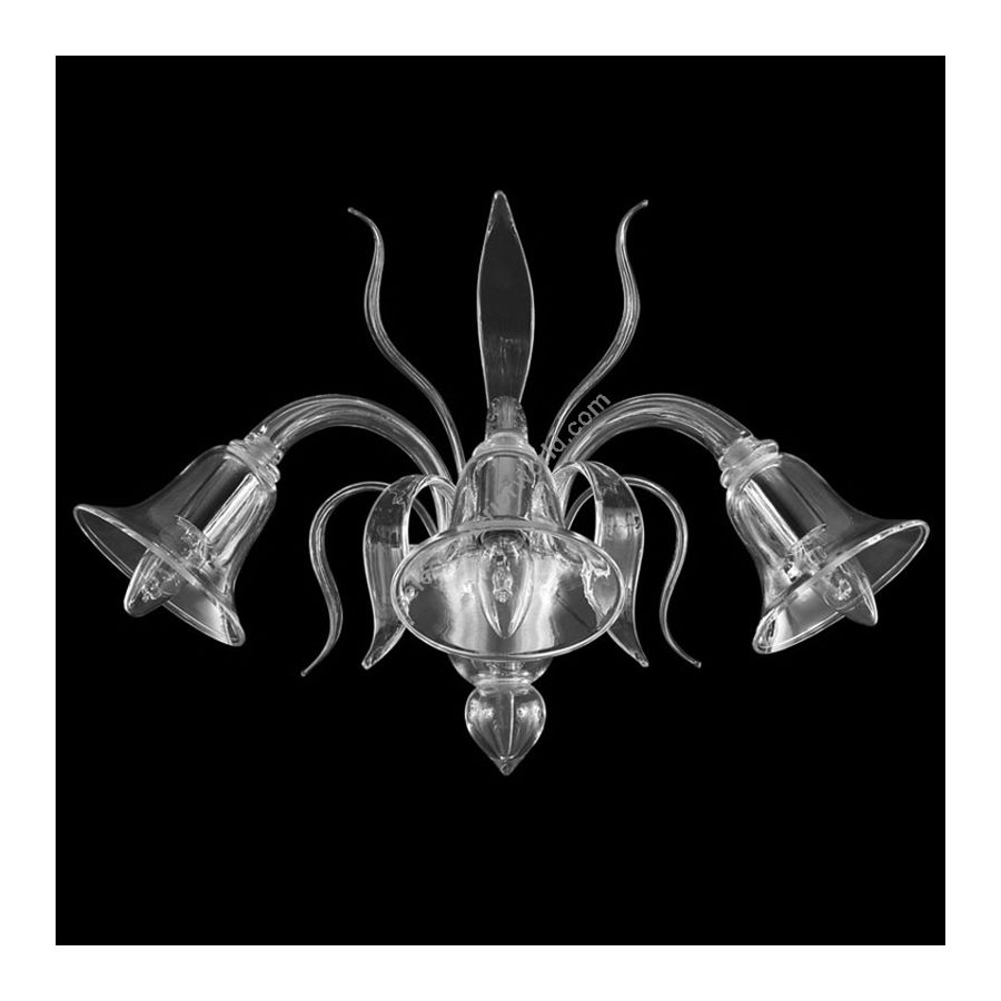 Clear Glass / 3 lights (cm.: 40 x 50 x 40 / inch.: 15.8" x 19.6" x 15.8")